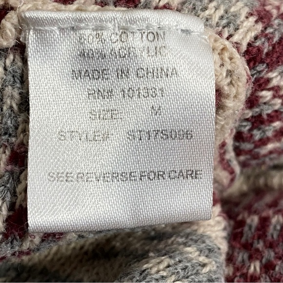 CHARLOTTE RUSSE southwest waterfall open front cotton blend cardigan sweater M - Picture 7 of 8